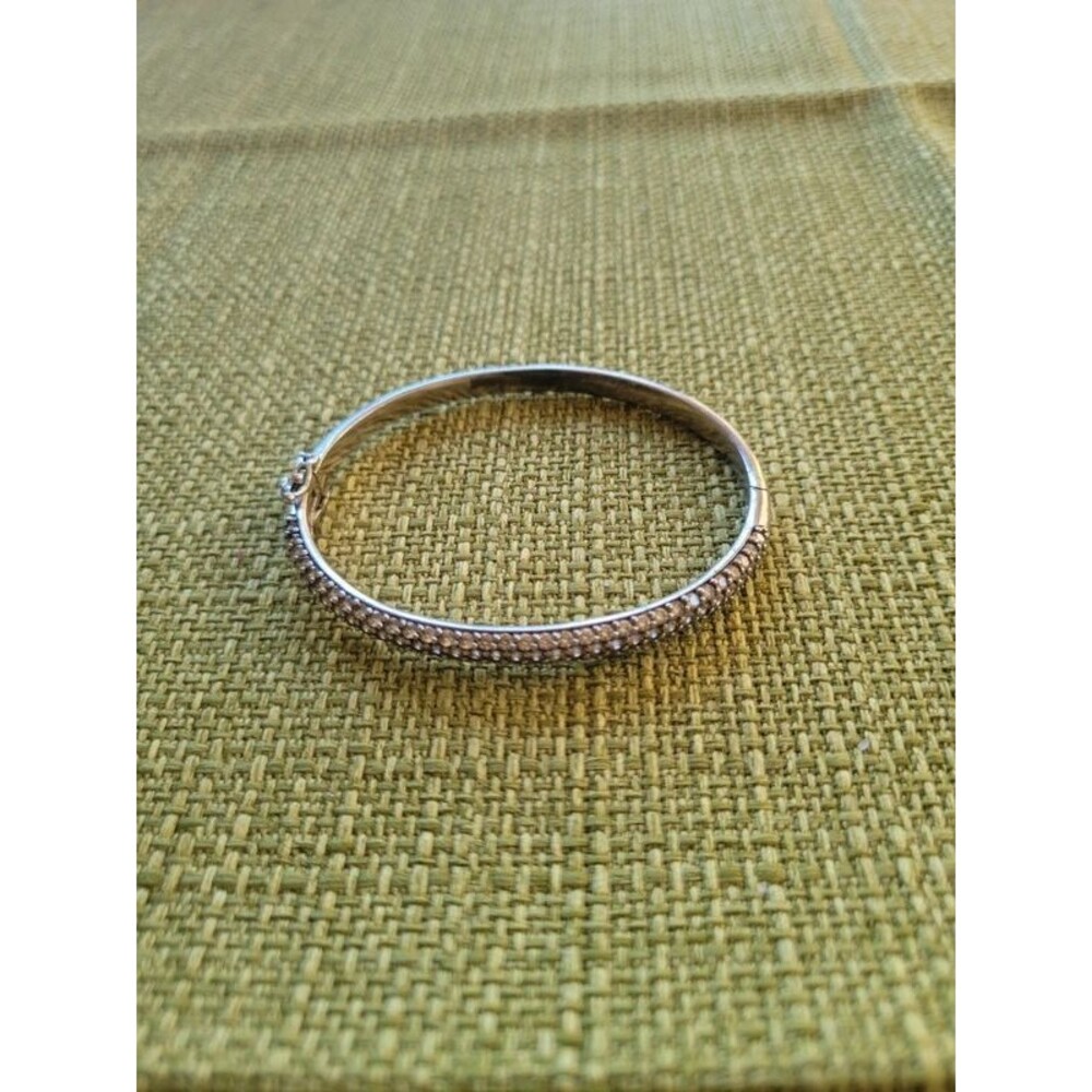 Sterling Silver Bracelet (not stamped) with Cubic Zirconia